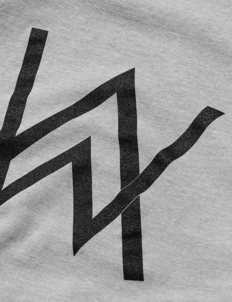 Detailed image of the large Alan Walker logo on the back of the Potato Logo Hoodie, emphasizing the brand identity.
