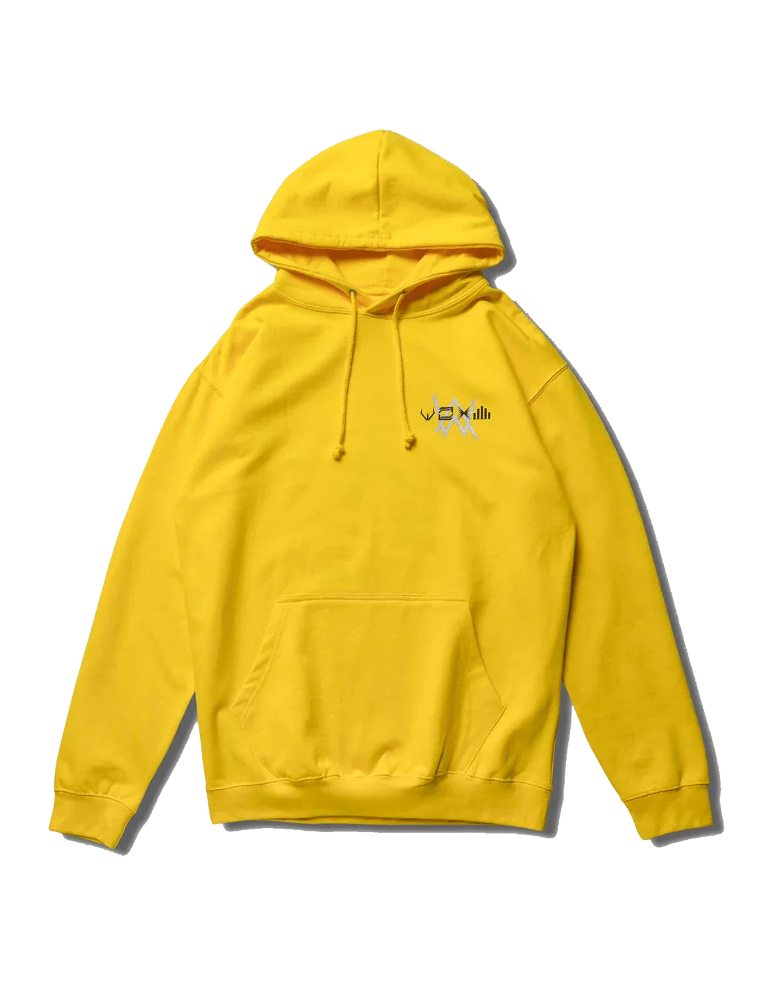Yellow Walkerverse Stage Hoodie with front Alan Walker logo.